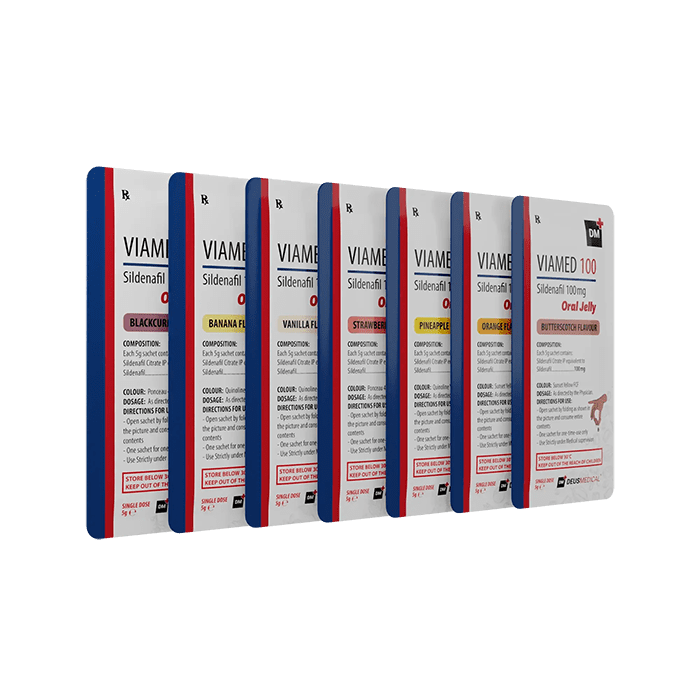 VIAMED Anabolix.nl - Sildenafil Oral Jelly Collectie Achterkant Verpakking