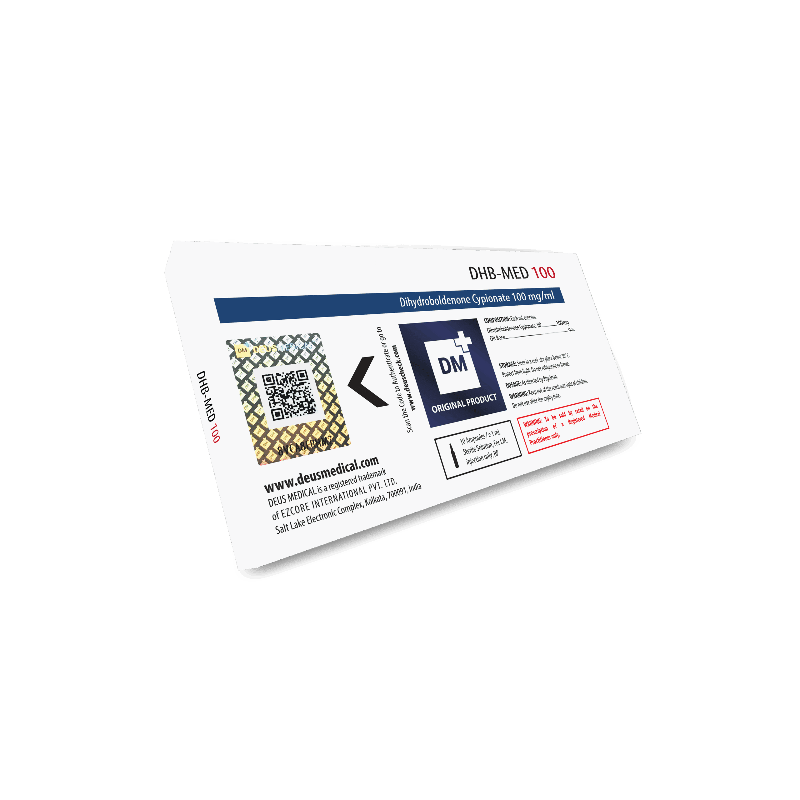 DHB-MED 100 Dihydroboldenone Cypionate ampullen - Kwaliteit Deus Medical
