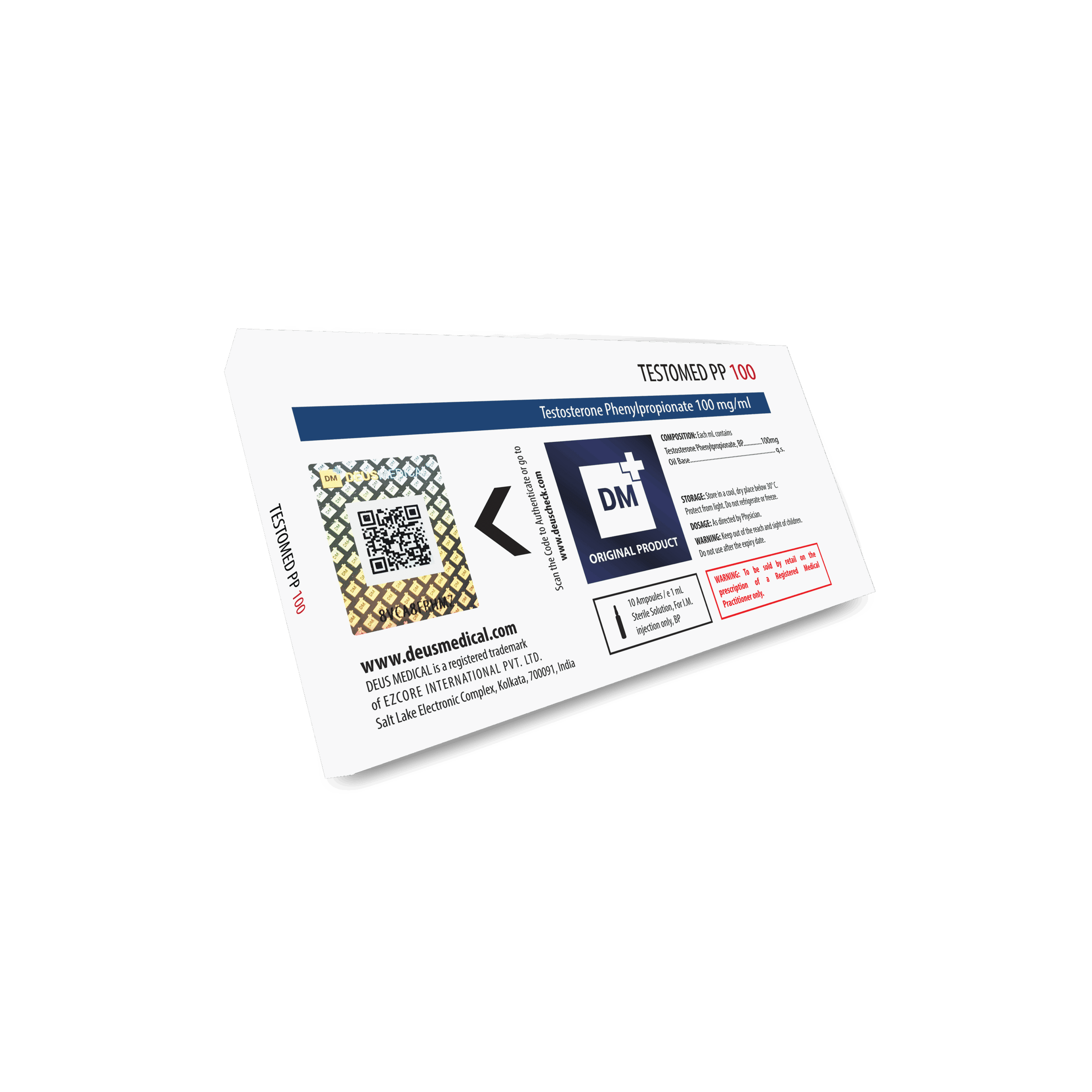 TESTOMED-PP 100 Back Label - Testosterone Phenylpropionate | Anabolix.nl